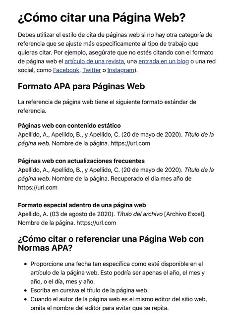 citar sitio web en apa 7